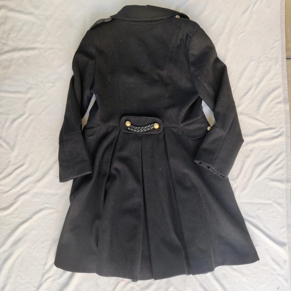 Tahari Courtney Military Wool Blend Peacoat - Picture 4 of 11